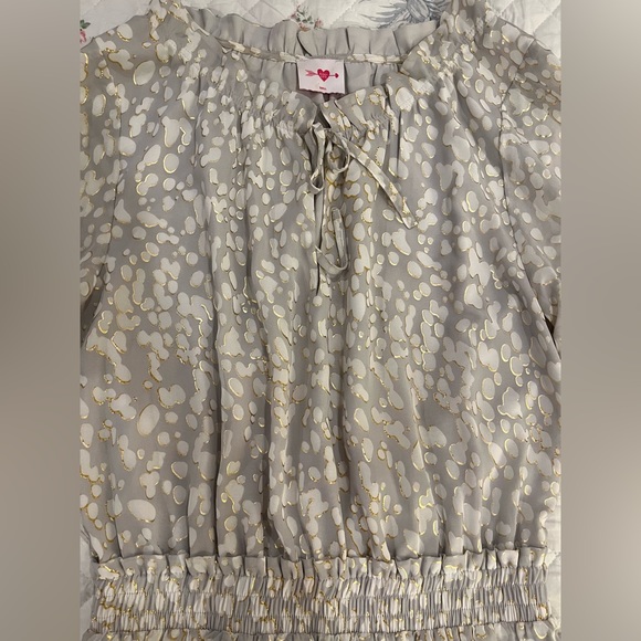 Buddy Love Zozo Dress Grey Gold size Small - Picture 4 of 10